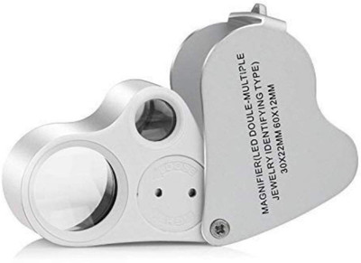DIY Crafts Loupe Magnifier Magnifying with LED Lighting(Pack of 2 Pcs) 60 Magnifier(Multicolor)