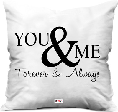 ME&YOU Microfibre Quotes Cushion Pack of 1(White)