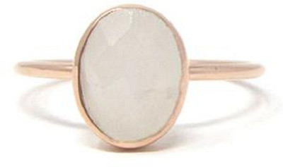 GALAXY ASTRO Moonstone Ring with Natural Moonstone Astrological & Lab Certified Stone Moonstone Gold Plated Ring