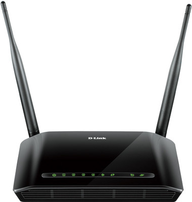 D-Link DSL-2750U Wireless N ADSL2+ 4-Port Wi-Fi Router Black