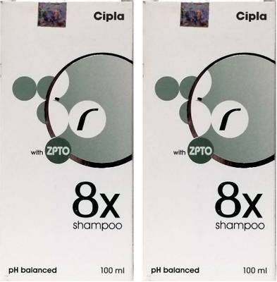 Cipla 8X Shampoo ( Pack of 2 x 100ml )  (200 ml)