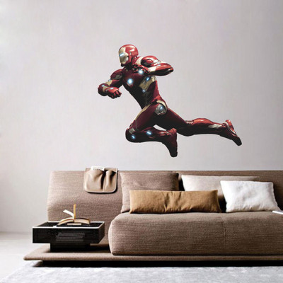 wildartcreation 56 cm Captain America Civil War Decorative Wall Sticker Self Adhesive Sticker(Pack of 1)