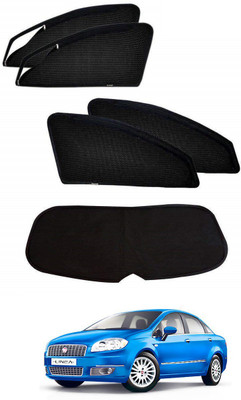 KOZDIKO Side Window, Rear Window Sun Shade For Fiat Linea Classic(Black)