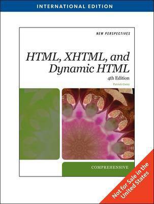 New Perspectives on HTML, XHTML, and Dynamic HTML(English, Spiral bound, Carey Patrick)