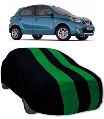 MoTRoX Car Cover For Nissan Micra (Without Mirror Pockets)(Green, Blue)