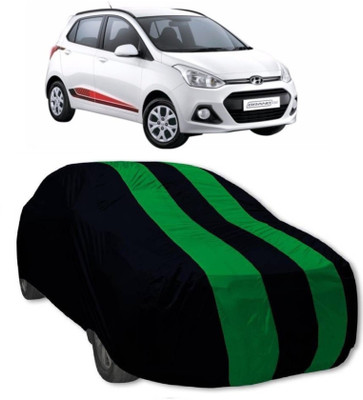 MoTRoX Car Cover For Hyundai Grand i10 (Without Mirror Pockets)(Green, Blue)