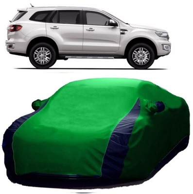 MoTRoX Car Cover For Ford Endeavour (Without Mirror Pockets)(Green, Blue)