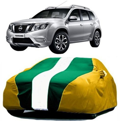 AASDEE Car Cover For Nissan Terrano (With Mirror Pockets)(Yellow, Green)