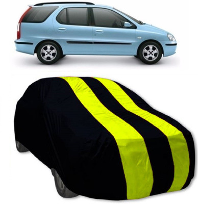 MoTRoX Car Cover For Tata Indigo Marina (Without Mirror Pockets)(Red, Yellow)