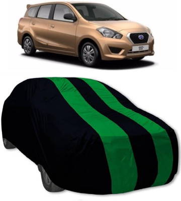 MoTRoX Car Cover For Nissan Go+ (Without Mirror Pockets)(Green, Blue)