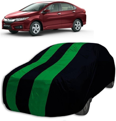 MoTRoX Car Cover For Honda City i-Vtec (Without Mirror Pockets)(Green, Blue)