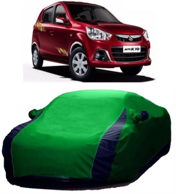 MoTRoX Car Cover For Maruti Suzuki Alto K10 (With Mirror Pockets)(Blue, Green)