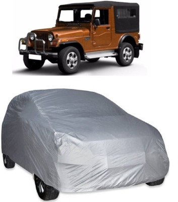 MoTRoX Car Cover For Mahindra Jeep (Without Mirror Pockets)(Silver)