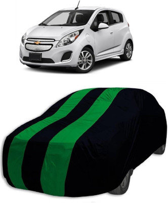 MoTRoX Car Cover For Chevrolet Spark (Without Mirror Pockets)(Green, Blue)
