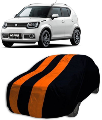 MoTRoX Car Cover For Maruti Suzuki Ignis (Without Mirror Pockets)(Orange, Blue)