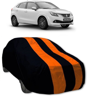 MoTRoX Car Cover For Maruti Suzuki Baleno (Without Mirror Pockets)(Orange, Blue)