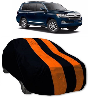 MoTRoX Car Cover For Toyota Land Cruiser (Without Mirror Pockets)(Orange, Blue)