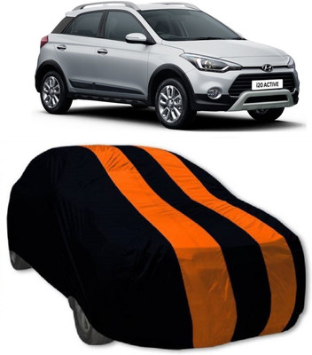 MoTRoX Car Cover For Hyundai i20 Active (Without Mirror Pockets)(Orange, Blue)