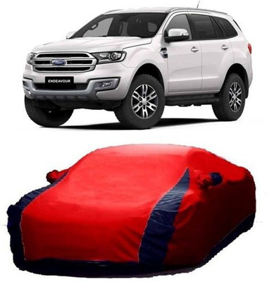 HDSERVICES Car Cover For Ford Endeavour (With Mirror Pockets)(Red)