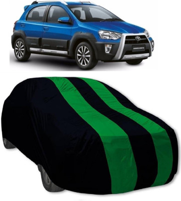 MoTRoX Car Cover For Toyota Etios Cross (Without Mirror Pockets)(Green, Blue)