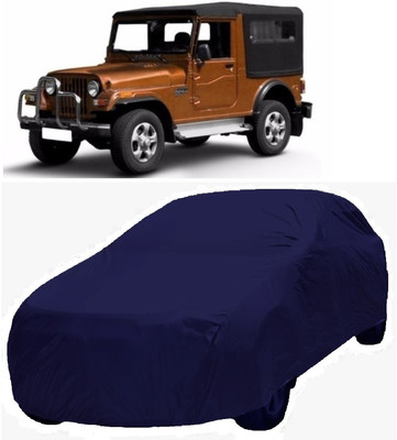 MoTRoX Car Cover For Mahindra Jeep (Without Mirror Pockets)(Blue)