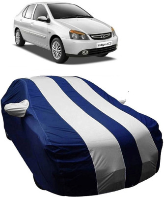 MoTRoX Car Cover For Tata Indigo eCS (With Mirror Pockets)(Blue, White)