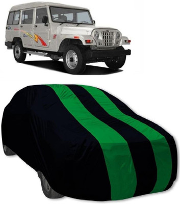 MoTRoX Car Cover For Mahindra Marshal (Without Mirror Pockets)(Green, Blue)