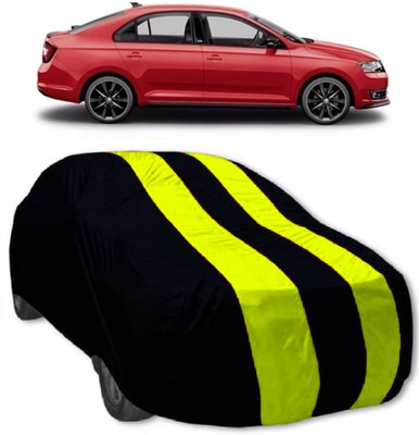 MoTRoX Car Cover For Skoda Rapid (Without Mirror Pockets)(Red, Yellow)
