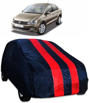 MoTRoX Car Cover For Volkswagen Vento (Without Mirror Pockets)(Red, Blue)