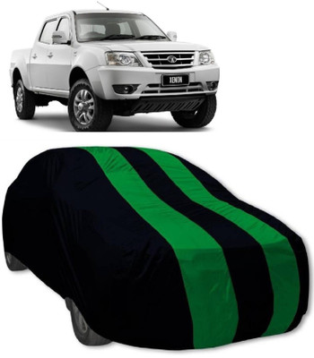 MoTRoX Car Cover For Tata Xenon (Without Mirror Pockets)(Green, Blue)