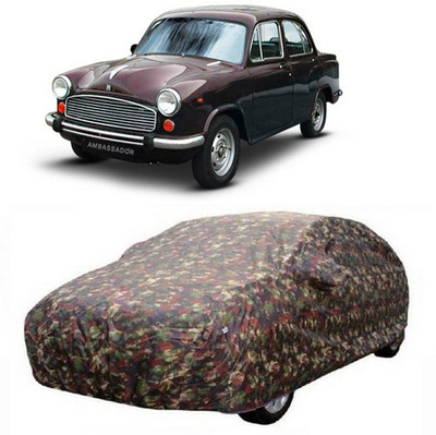 HDSERVICES Car Cover For HM Ambassador (With Mirror Pockets)(Multicolor)
