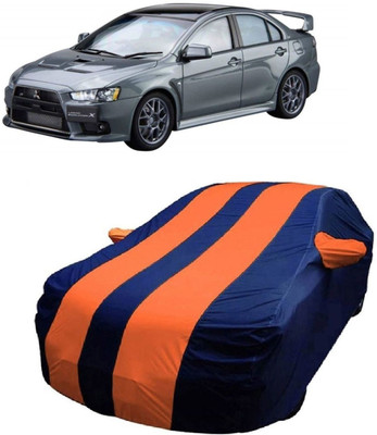 MoTRoX Car Cover For Mitsubishi Lancer Evolution (With Mirror Pockets)(Blue, Orange)