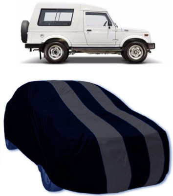 MoTRoX Car Cover For Maruti Suzuki Gypsy (Without Mirror Pockets)(Grey, Blue)