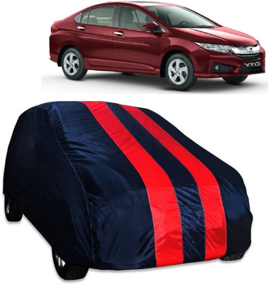 MoTRoX Car Cover For Honda City i-Dtec (Without Mirror Pockets)(Red, Blue)