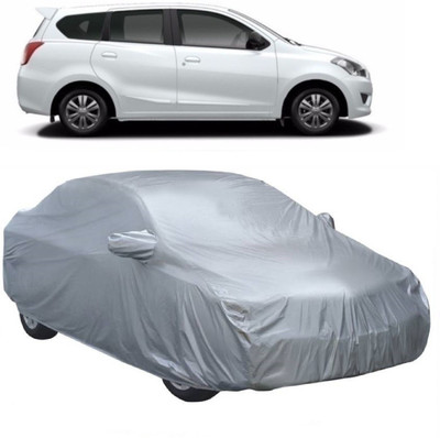 MoTRoX Car Cover For Nissan Go (With Mirror Pockets)(Silver)
