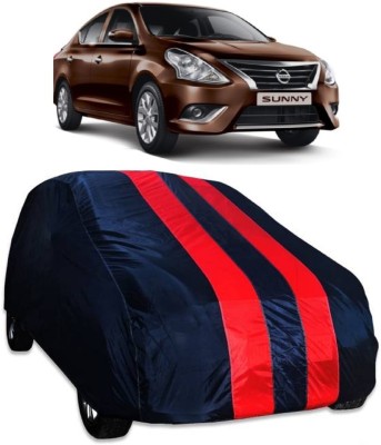 MoTRoX Car Cover For Nissan Sunny (Without Mirror Pockets)(Red, Blue)