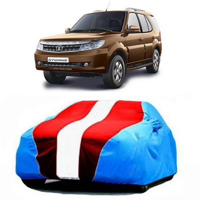 VIRMANG Car Cover For Tata Safari Storme (With Mirror Pockets)(Blue, Red)