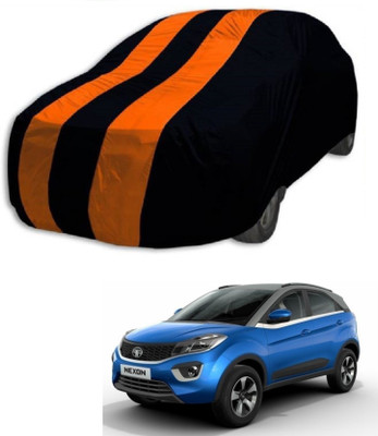 MoTRoX Car Cover For Tata Nexon (Without Mirror Pockets)(Orange, Blue)