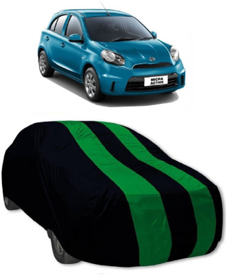 MoTRoX Car Cover For Nissan Micra Active (Without Mirror Pockets)(Green, Blue)