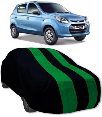 MoTRoX Car Cover For Maruti Suzuki Alto 800 (With Mirror Pockets)(Blue, Green)