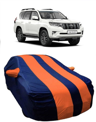 MoTRoX Car Cover For Toyota Cruiser (With Mirror Pockets)(Blue, Orange)