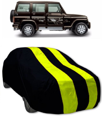 MoTRoX Car Cover For Mahindra Bolero (Without Mirror Pockets)(Red, Yellow)