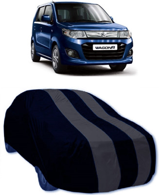 MoTRoX Car Cover For Maruti Suzuki WagonR (Without Mirror Pockets)(Grey, Blue)