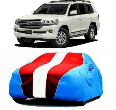 HDSERVICES Car Cover For Toyota Land Cruiser (With Mirror Pockets)(Blue, Red)