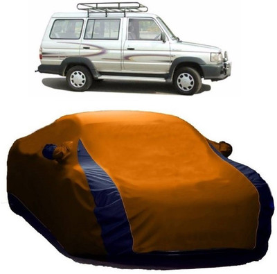 MoTRoX Car Cover For Toyota Qualis (With Mirror Pockets)(Blue, Orange)