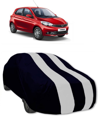 MoTRoX Car Cover For Tata Tiago (Without Mirror Pockets)(Red, White)