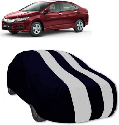 MoTRoX Car Cover For Honda City i-Dtec (Without Mirror Pockets)(Red, White)