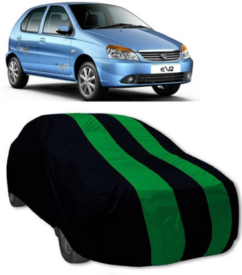 MoTRoX Car Cover For Tata Indica eV2 (Without Mirror Pockets)(Green, Blue)