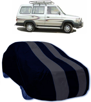 MoTRoX Car Cover For Toyota Qualis (Without Mirror Pockets)(Grey, Blue)