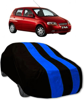 MoTRoX Car Cover For Chevrolet Aveo Uva (Without Mirror Pockets)(Red, Blue)